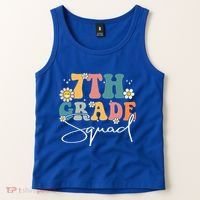 First Day Of 7th Grade Squad Team Back To School Teacher Tank Top thumb 2