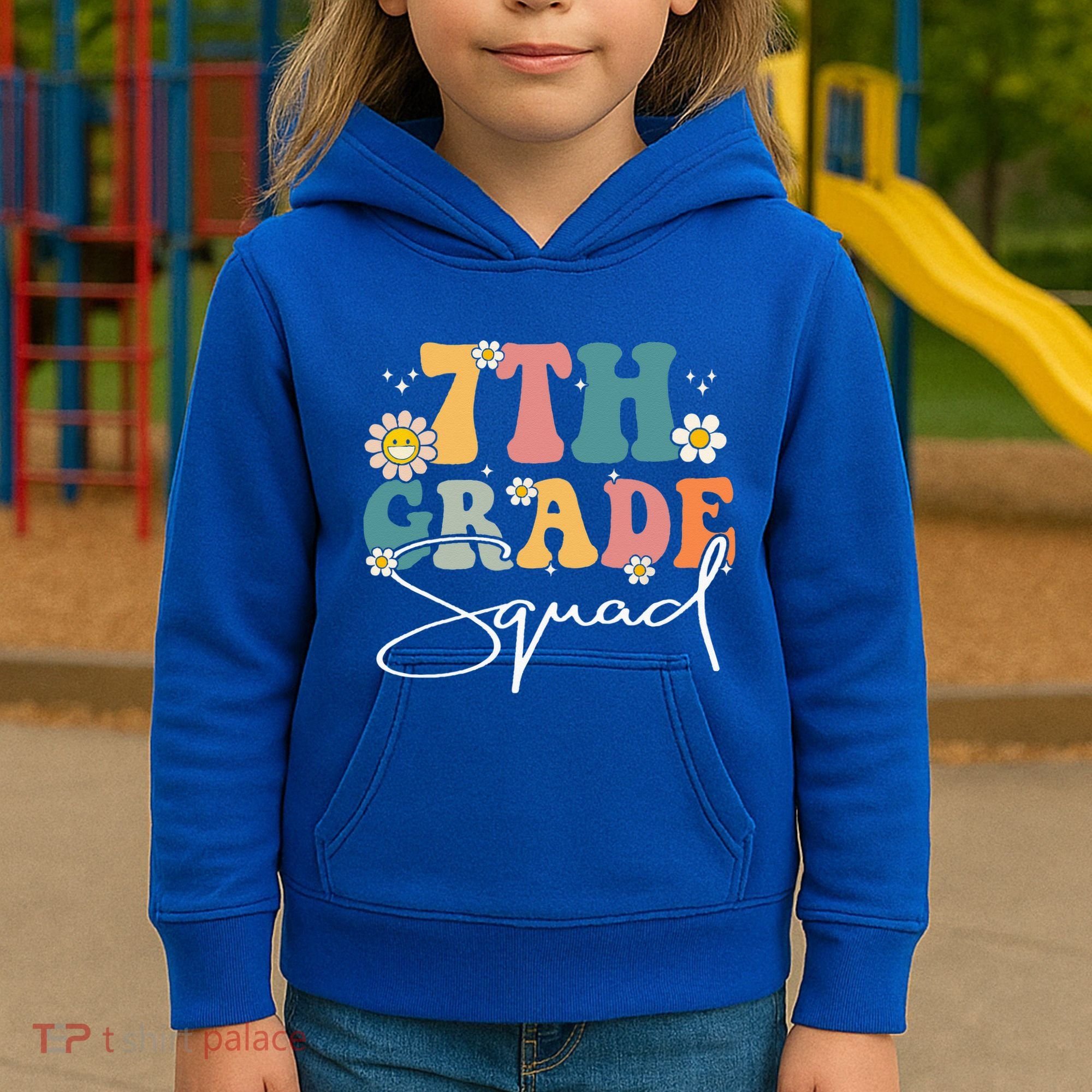 First Day Of 7th Grade Squad Team Back To School Teacher Kids Hoodie