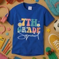 First Day Of 7th Grade Squad Team Back To School Teacher Kids T-Shirt thumb 3