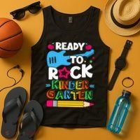 First Day Of Kindergarten Ready To Rock Kindergarten Tank Top thumb 4