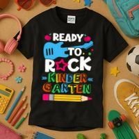 First Day Of Kindergarten Ready To Rock Kindergarten Kids T-Shirt thumb 3