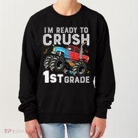 First Day Of First Grade IM Ready To Crush 1st Grade Boy Gift Women's Sweatshirt thumb 0
