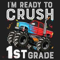 First Day Of First Grade IM Ready To Crush 1st Grade Boy Gift Beanie thumb 2