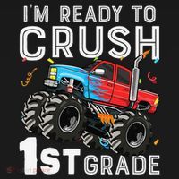 First Day Of First Grade IM Ready To Crush 1st Grade Boy Gift Pajama Set thumb 2