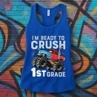 First Day Of First Grade IM Ready To Crush 1st Grade Boy Gift Women's Tank Top thumb 3