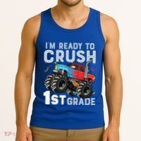 First Day Of First Grade IM Ready To Crush 1st Grade Boy Gift Tank Top thumb 3