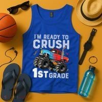 First Day Of First Grade IM Ready To Crush 1st Grade Boy Gift Tank Top thumb 4