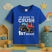 First Day Of First Grade IM Ready To Crush 1st Grade Boy Gift Toddler T-Shirt thumb 3