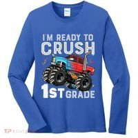 First Day Of First Grade IM Ready To Crush 1st Grade Boy Gift Women's Long Sleeve Shirt thumb 0