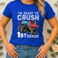 First Day Of First Grade IM Ready To Crush 1st Grade Boy Gift Women's T-Shirt thumb 2