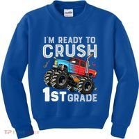 First Day Of First Grade IM Ready To Crush 1st Grade Boy Gift Kids Sweatshirt thumb 0