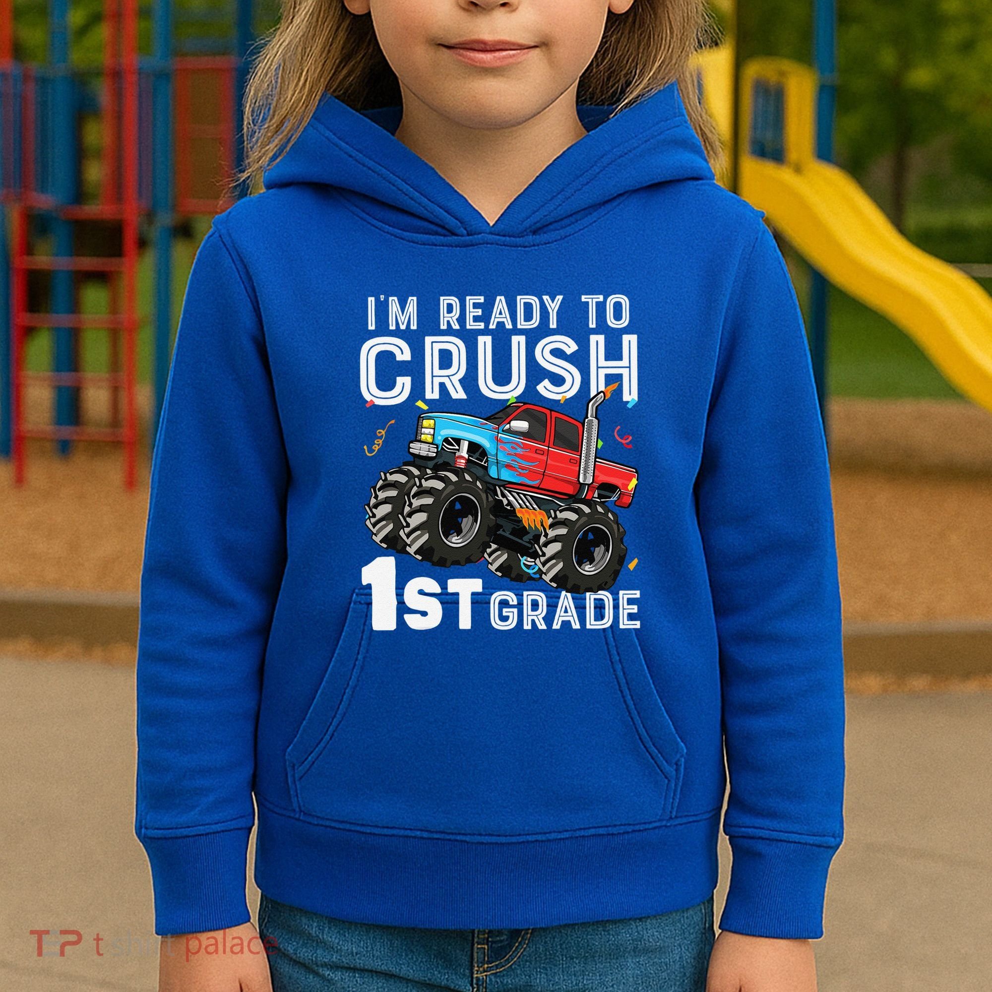 First Day Of First Grade IM Ready To Crush 1st Grade Boy Gift Kids Hoodie