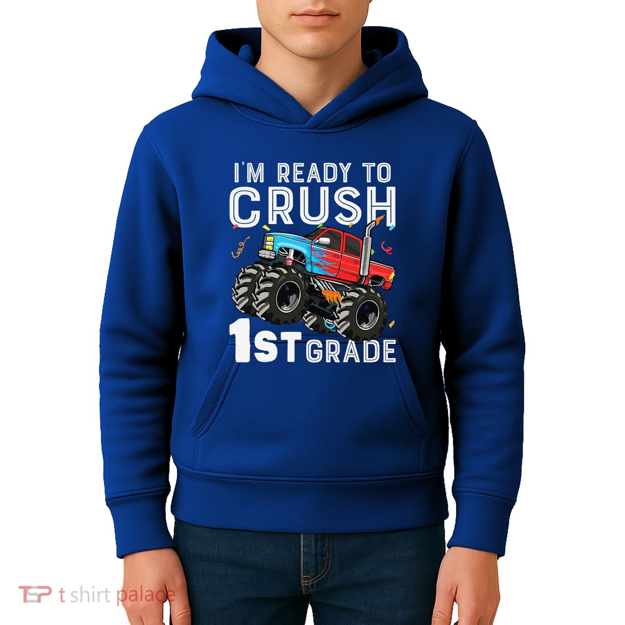 First Day Of First Grade IM Ready To Crush 1st Grade Boy Gift Kids Hoodie