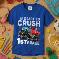 First Day Of First Grade IM Ready To Crush 1st Grade Boy Gift Kids T-Shirt thumb 3