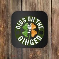 Funny Dibs On The Ginger St. Patrick’S Day Shamrock Coaster thumb 0