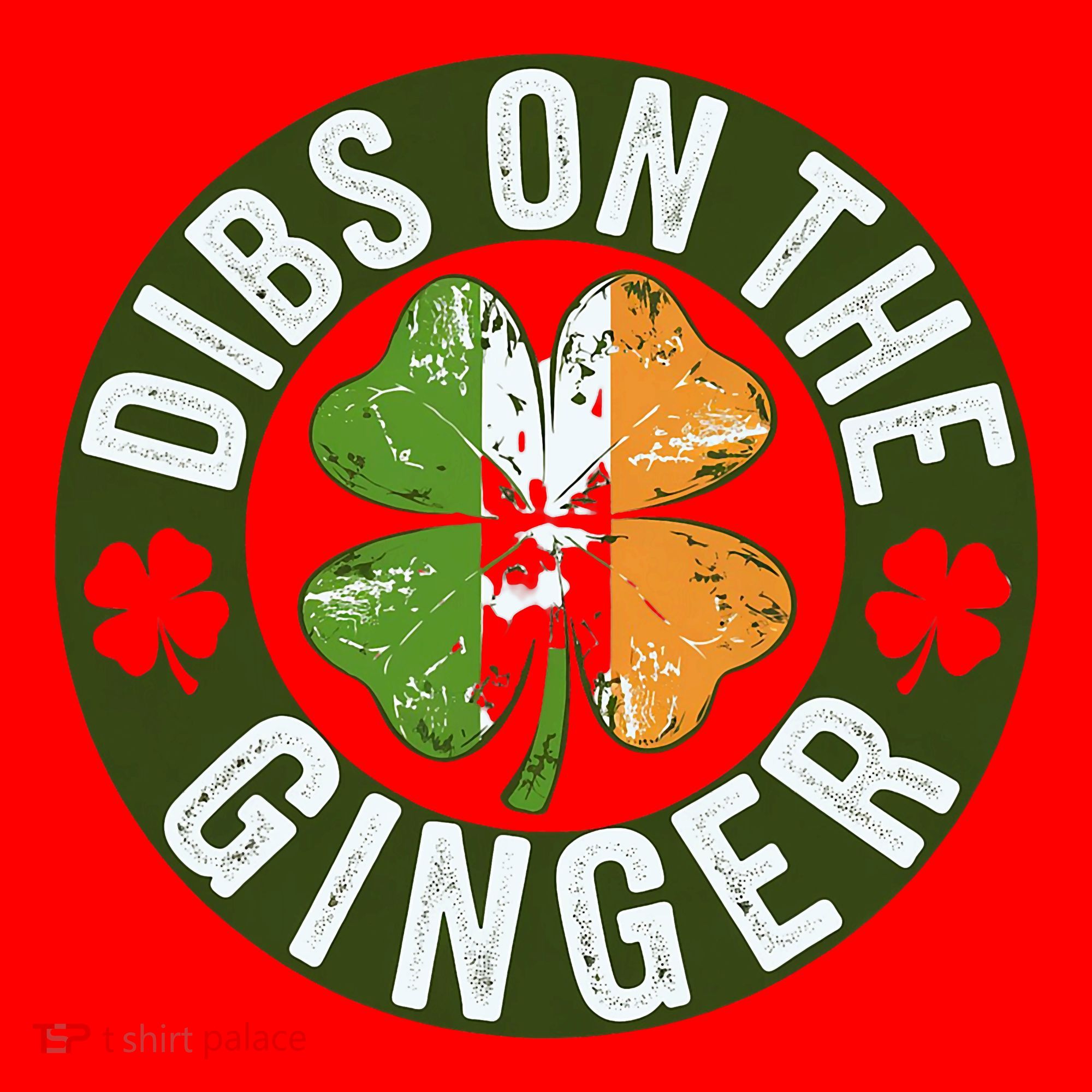 Funny Dibs On The Ginger St. Patrick’S Day Shamrock Santa Hat