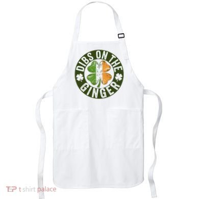 Funny Dibs On The Ginger St. Patrick’S Day Shamrock Apron
