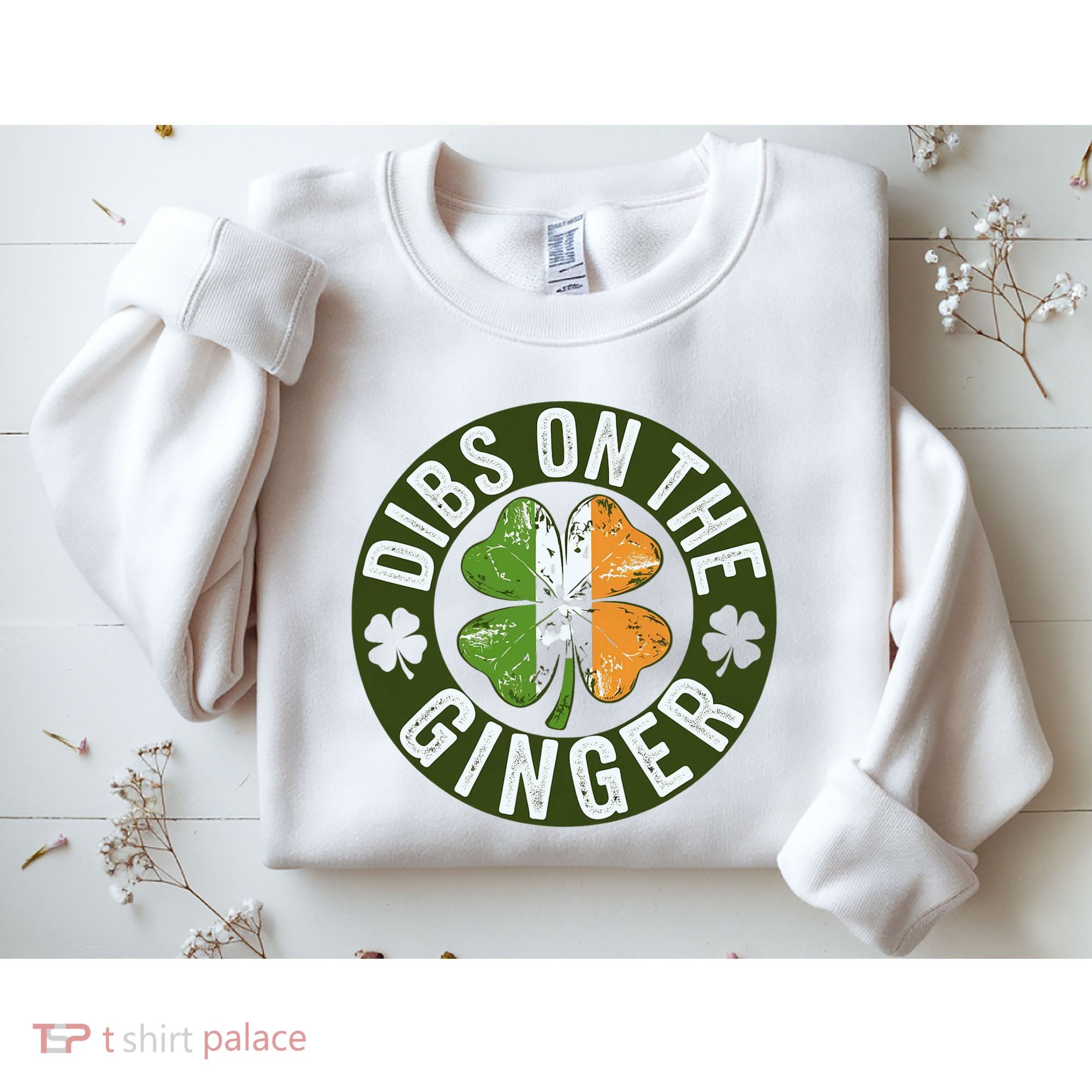 Funny Dibs On The Ginger St. Patrick’S Day Shamrock Sweatshirt