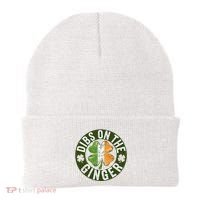 Funny Dibs On The Ginger St. Patrick’S Day Shamrock Beanie thumb 0