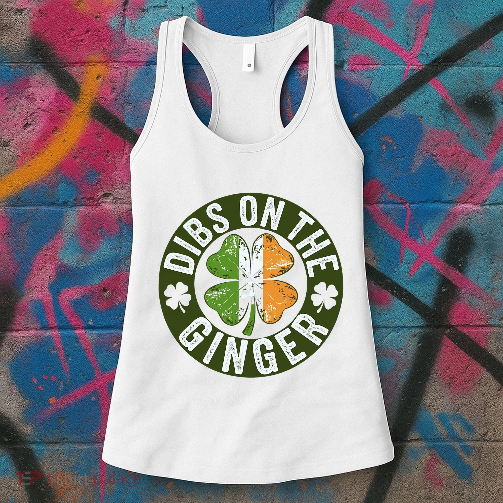 Funny Dibs On The Ginger St. Patrick’S Day Shamrock Women's Tank Top