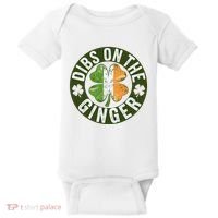 Funny Dibs On The Ginger St. Patrick’S Day Shamrock Baby Bodysuit thumb 0