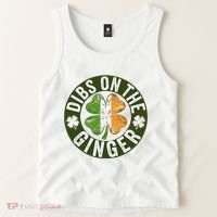 Funny Dibs On The Ginger St. Patrick’S Day Shamrock Tank Top thumb 2