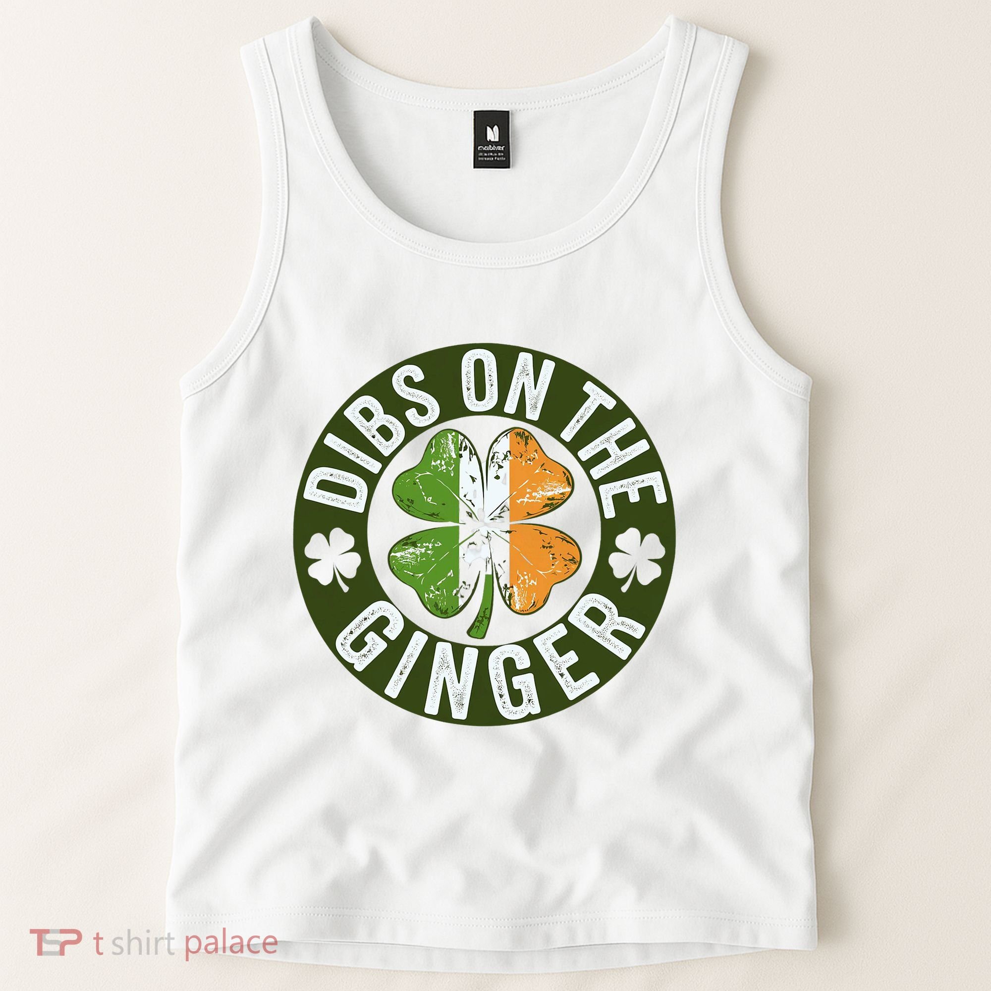 Funny Dibs On The Ginger St. Patrick’S Day Shamrock Tank Top