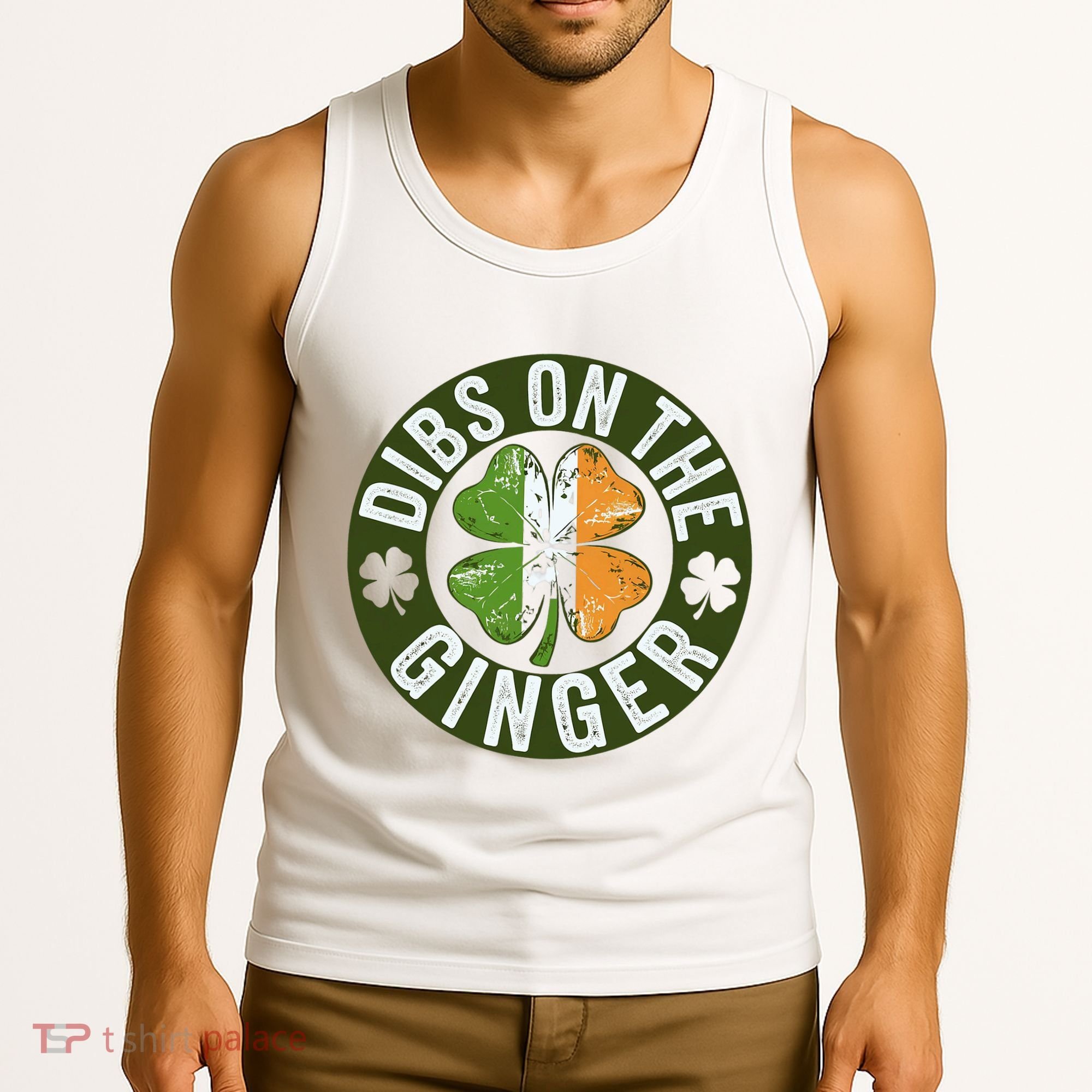 Funny Dibs On The Ginger St. Patrick’S Day Shamrock Tank Top