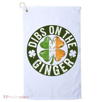 Funny Dibs On The Ginger St. Patrick’S Day Shamrock Golf Towel