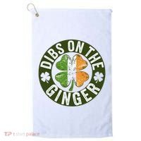 Funny Dibs On The Ginger St. Patrick’S Day Shamrock Golf Towel thumb 0