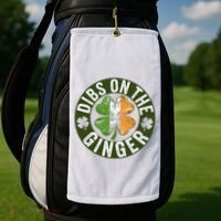 Funny Dibs On The Ginger St. Patrick’S Day Shamrock Golf Towel thumb 2