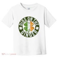 Funny Dibs On The Ginger St. Patrick’S Day Shamrock Toddler T-Shirt thumb 0
