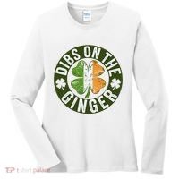 Funny Dibs On The Ginger St. Patrick’S Day Shamrock Women's Long Sleeve Shirt thumb 0