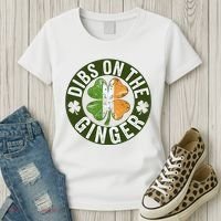 Funny Dibs On The Ginger St. Patrick’S Day Shamrock Women's T-Shirt thumb 3