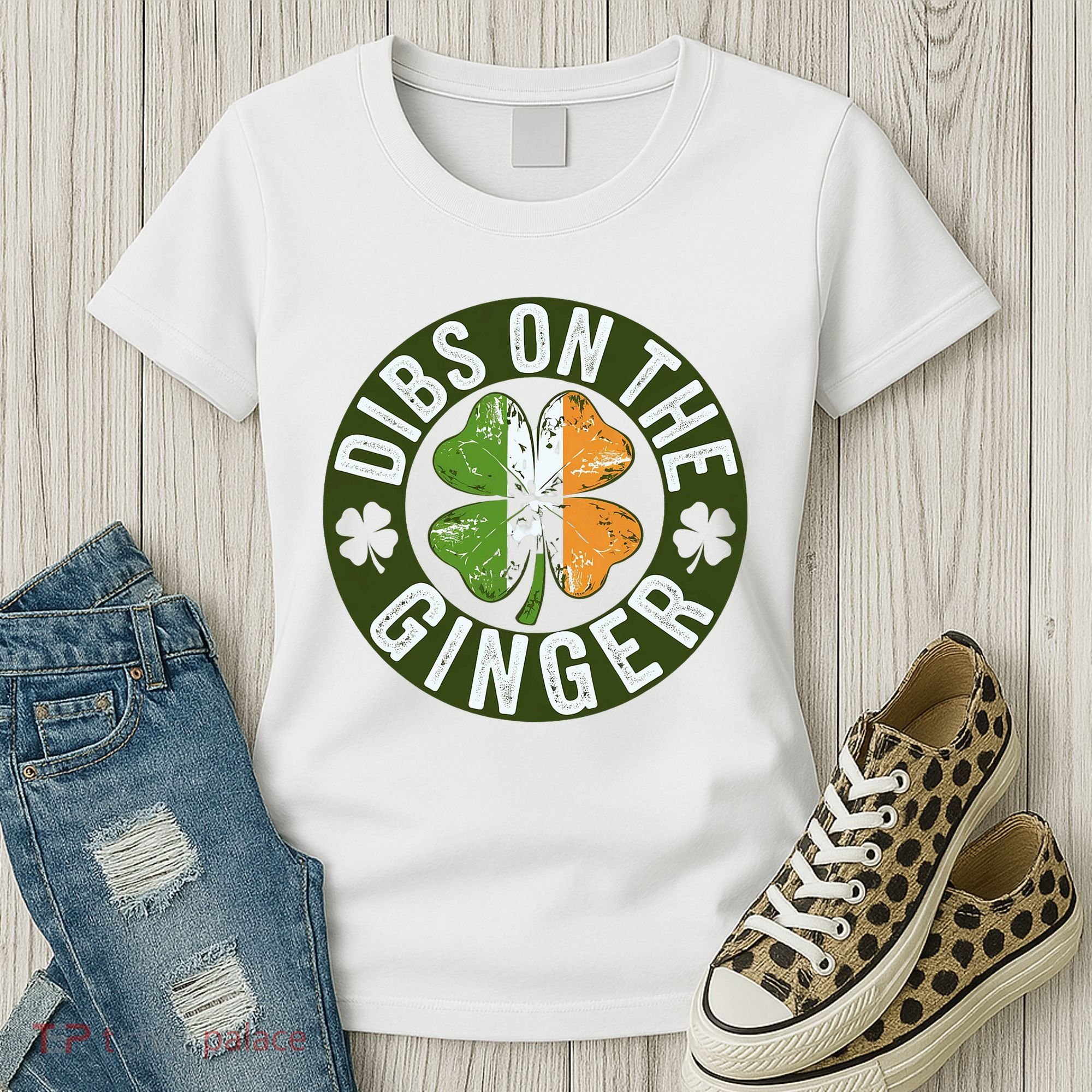 Funny Dibs On The Ginger St. Patrick’S Day Shamrock Women's T-Shirt