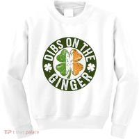 Funny Dibs On The Ginger St. Patrick’S Day Shamrock Kids Sweatshirt thumb 0