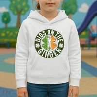 Funny Dibs On The Ginger St. Patrick’S Day Shamrock Kids Hoodie thumb 3