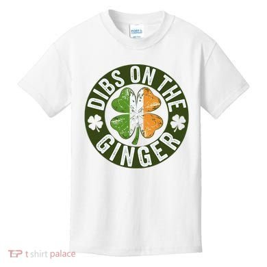 Funny Dibs On The Ginger St. Patrick’S Day Shamrock Kids T-Shirt