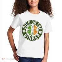 Funny Dibs On The Ginger St. Patrick’S Day Shamrock Kids T-Shirt thumb 2