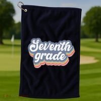 First Day Of School Seventh Grade Teacher 1st Day 7th Grade Golf Towel thumb 1