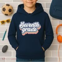 First Day Of School Seventh Grade Teacher 1st Day 7th Grade Kids Hoodie thumb 2