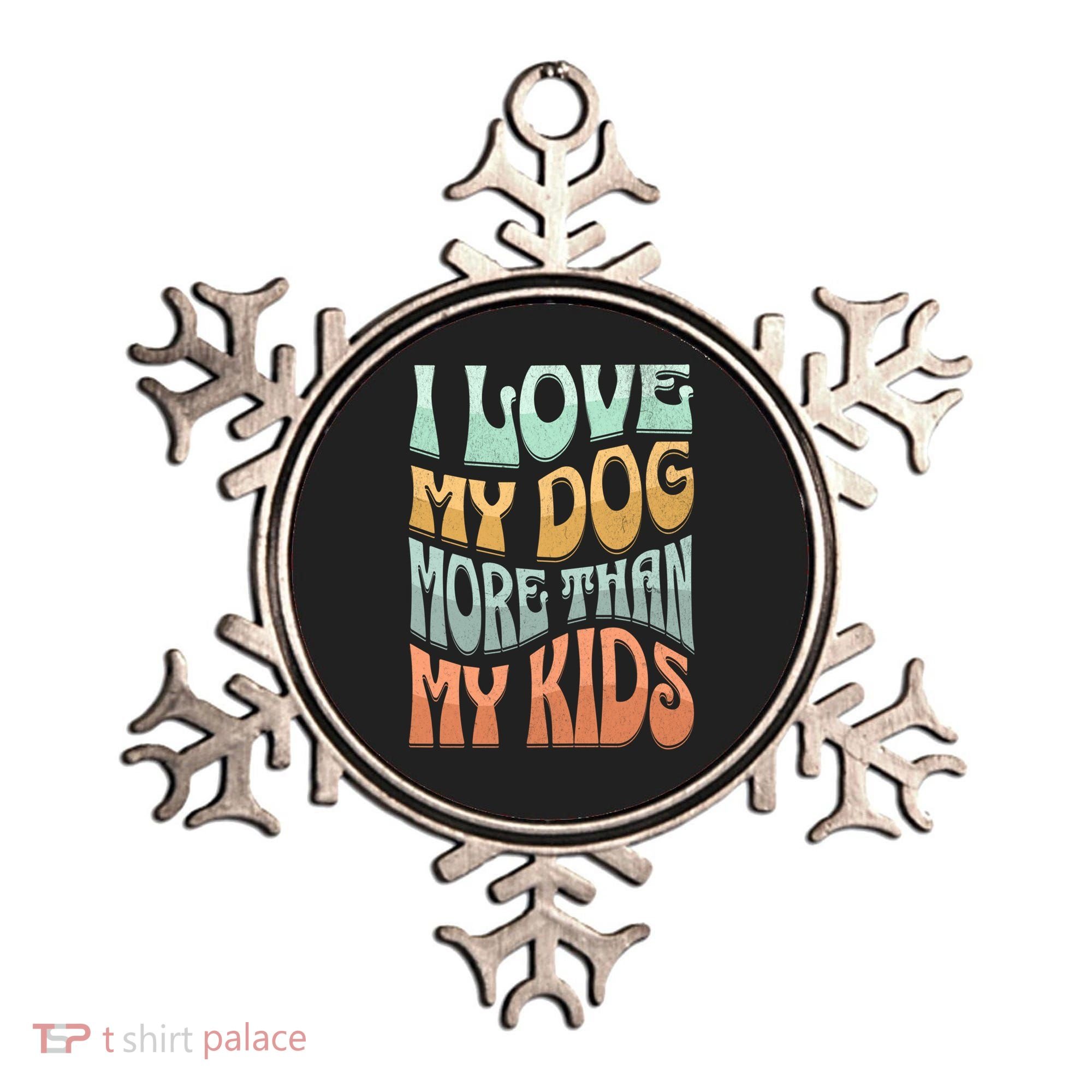 Funny Dog Owner I Love My Dog More Than My Retro Ornament