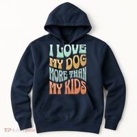 Funny Dog Owner I Love My Dog More Than My Retro Hoodie thumb 0