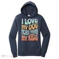 Funny Dog Owner I Love My Dog More Than My Retro Women's Hoodie thumb 0