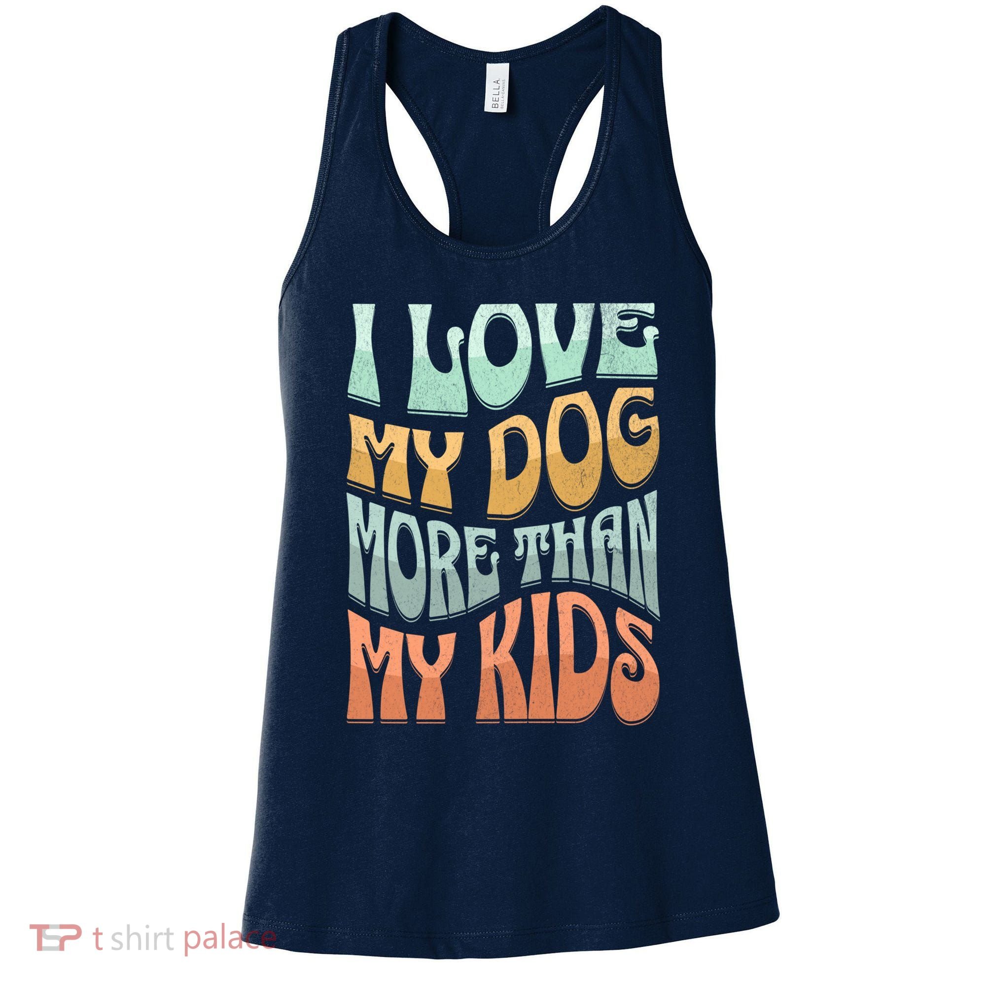 Funny Dog Owner I Love My Dog More Than My Retro Women's Tank Top