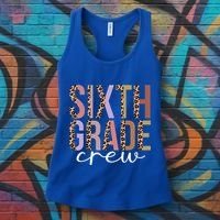 First Day Of School Sixth Grade Crew 6Th Grade Teacher Gift Women's Tank Top thumb 3