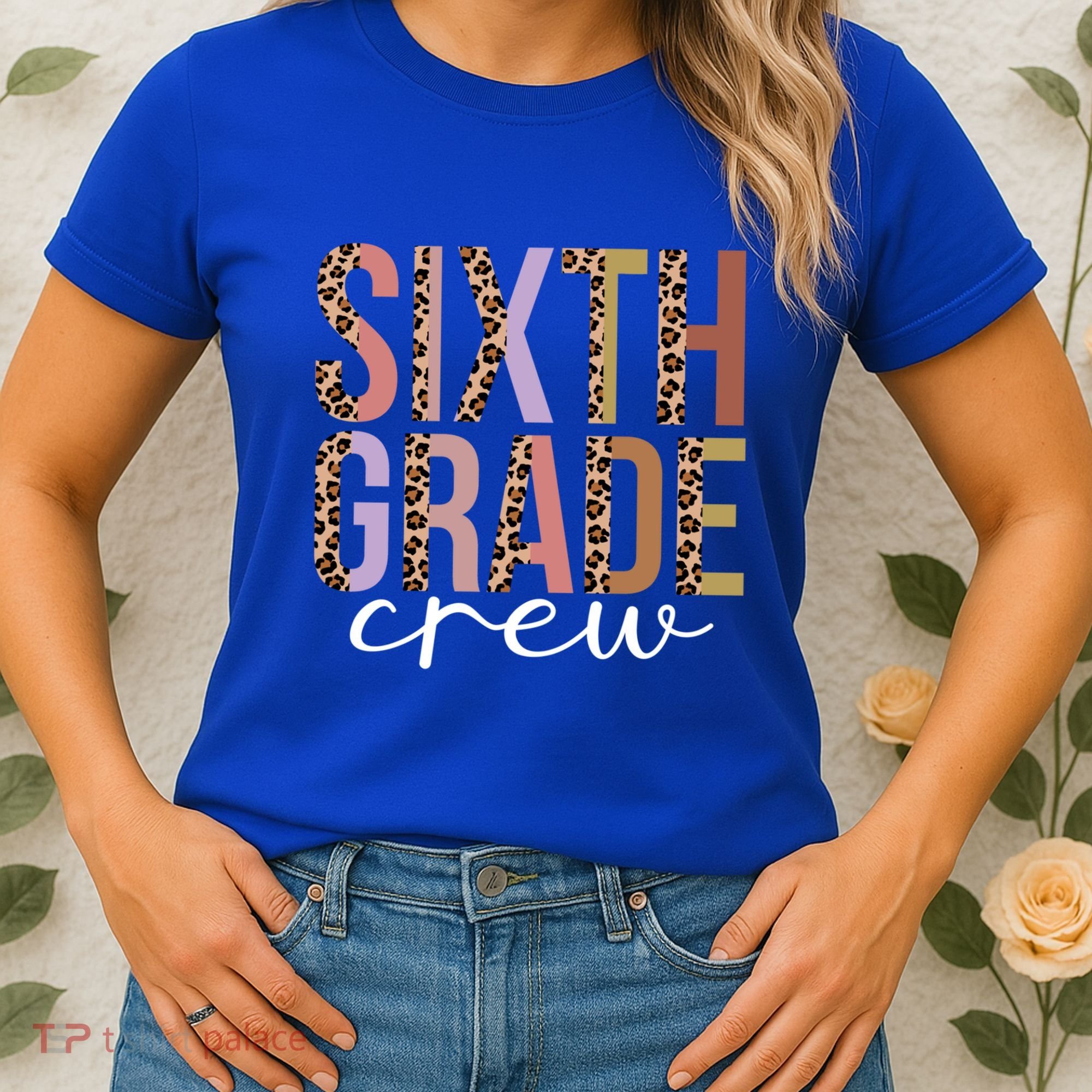 First Day Of School Sixth Grade Crew 6Th Grade Teacher Gift Women's T-Shirt