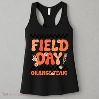 Field Day Orange Team Groovy Smile Face Checkered Students Women's Tank Top thumb 3