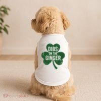 Funny Dibs On The Ginger St Patrick Day Redhead Women Doggie Tank thumb 2