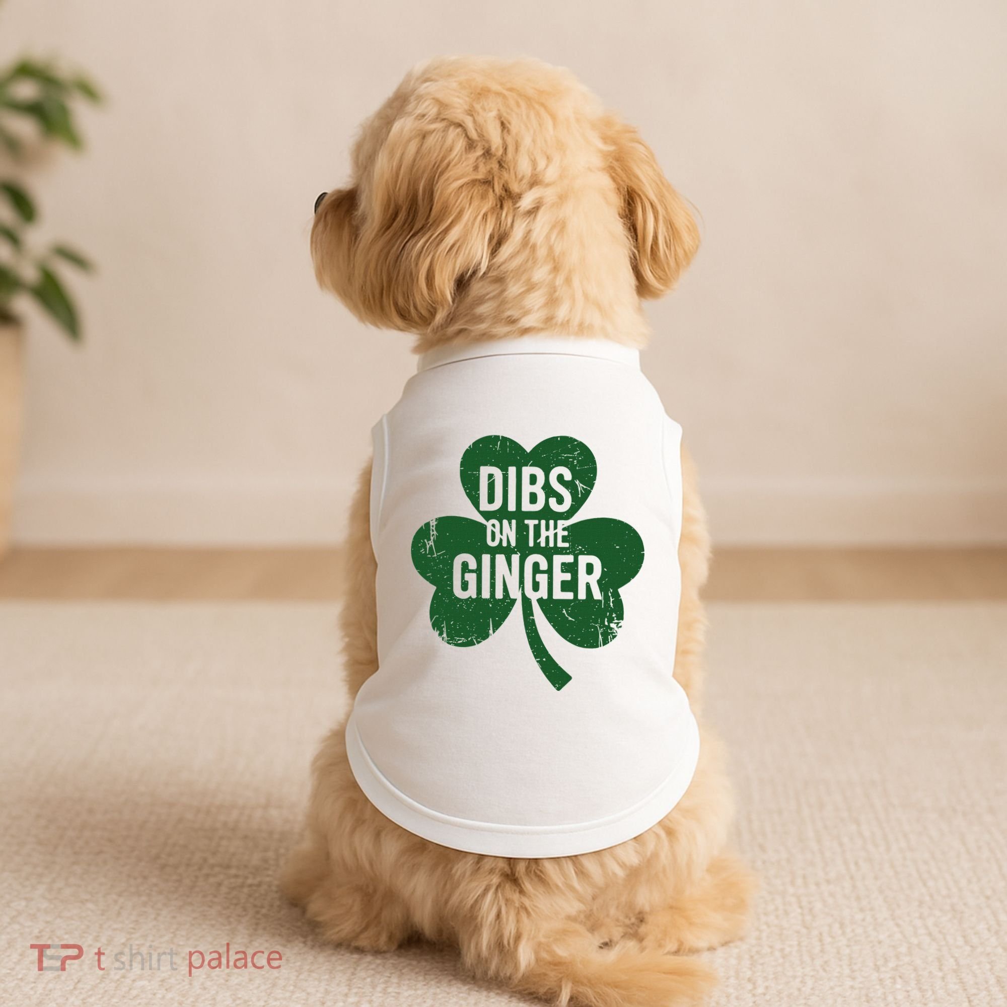 Funny Dibs On The Ginger St Patrick Day Redhead Women Doggie Tank